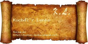 Kuchár Lenke névjegykártya